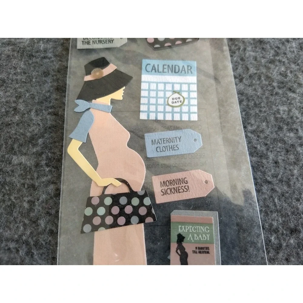 Jolees Boutique & Sandylion Scrapbooking Stickers Pregnancy‎ Baby Lot  of 4 NEW